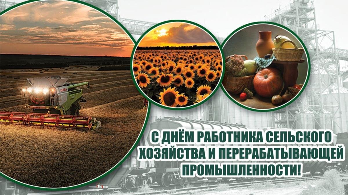 Поздравляю вас с Днем работников сельского хозяйства.