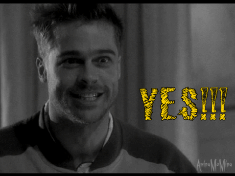 Oghmalas, гифка, брэд питт, crazy face, счастье, гиф, gif, счастливый.