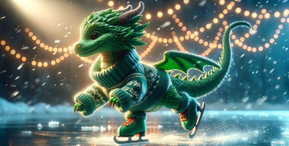 Красивый новогодний дракон Красивый новогодний дракон