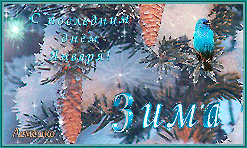 Красивая картинка с надписью "С последним днём Января!" 31 число. Красивая картинка с надписью "С последним днём Января!" 31 число.