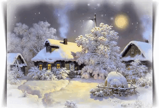 Гифка Звенит Январская вьюга.