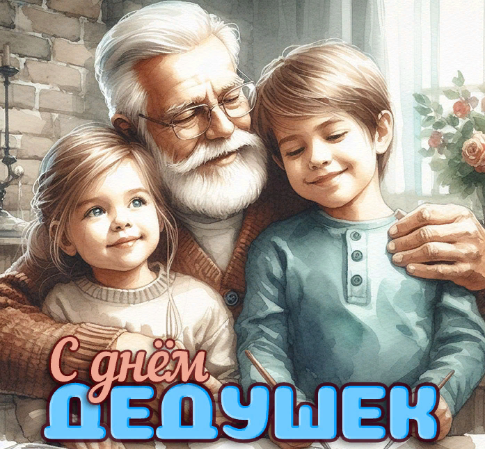Поздравления с днём дедушки на красивой картинки с внуками. Поздравления с днём дедушки на красивой картинки с внуками.