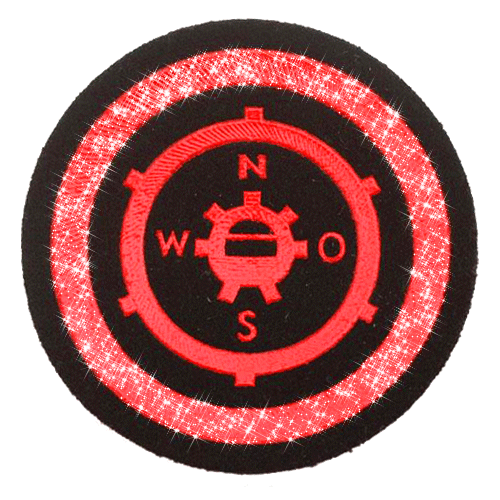 Гифка - эмблема с обозначением сторон света (Север, Юг, Восток и Запад).