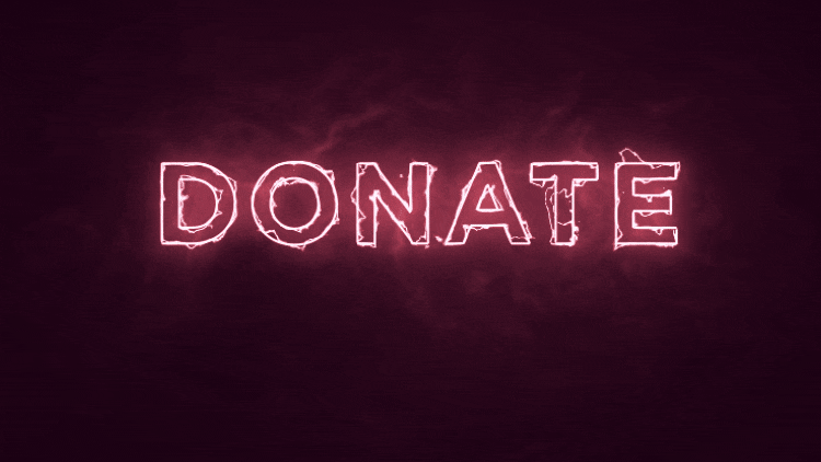 Шапка для доната с красивой надписью.