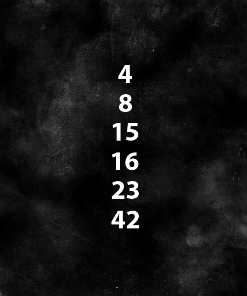 4 8 15 16 23 42 Лост, Цифры из сериала Lost анимация.