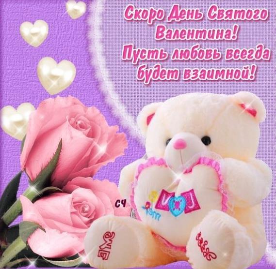 Скоро день святого Валентина, пусть любовь всегда будет взаимной.