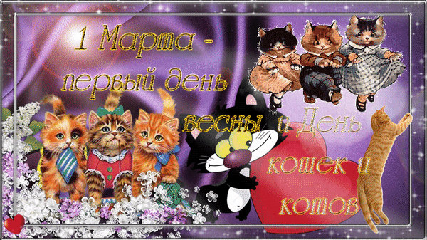 Смешная праздничная анимация с танцующими котами.