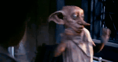 Смешная гифка Самонаказание Добби.