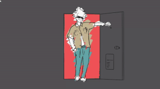 Jujutsu Kaisen Годжо gif радостного танца.