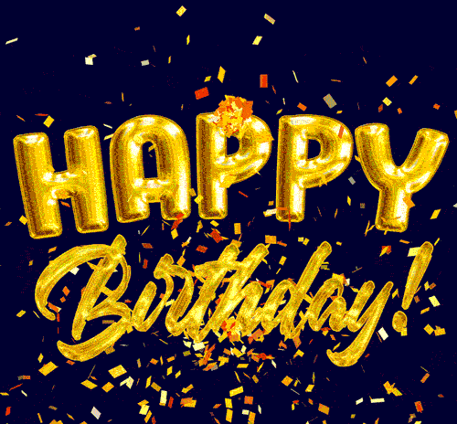 Праздничная анимация с конфетти и надписью "Happy Birthday". Праздничная анимация с конфетти и надписью "Happy Birthday".