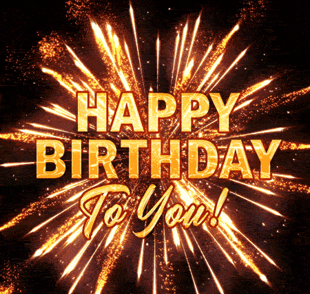 Праздничный салют на чёрном фоне ко дню рождения на гиф открытке. Праздничный салют на чёрном фоне ко дню рождения на гиф открытке.