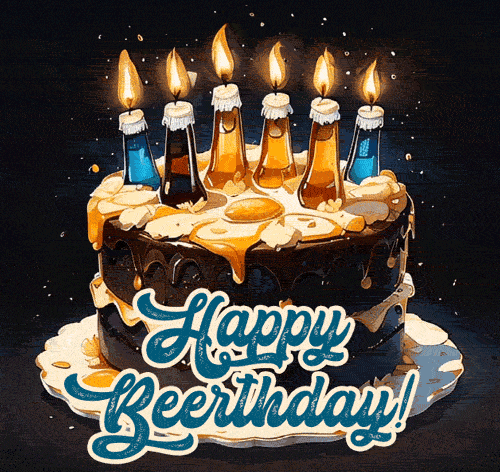 Тортик из пивных бутылок, прикольная и смешная гифка на день рождения. Тортик из пивных бутылок, прикольная и смешная гифка на день рождения.