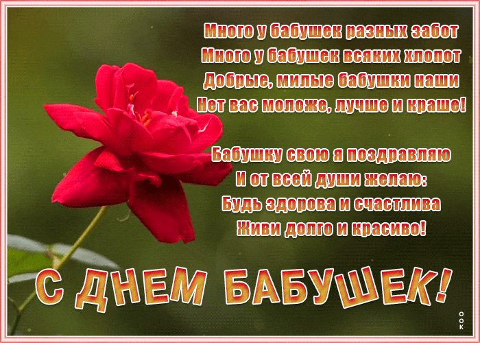Стихи ко дню бабушки с поздравлениями и анимациями. Стихи ко дню бабушки с поздравлениями и анимациями.