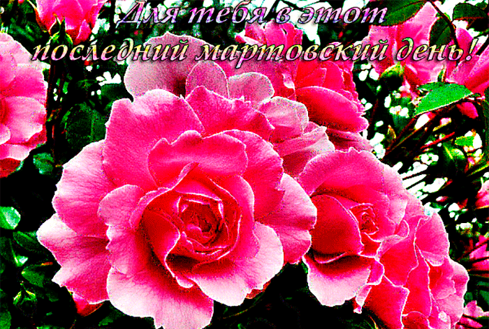 Цветочная анимация для тебя в этот последний Мартовский день.