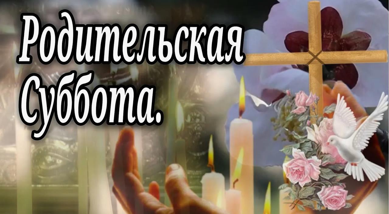 Красивая открытка с голубем мира на родительскую субботу 2024.