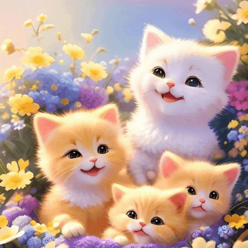 Новая красивая гифка с котятами в цветах и надписью "Доброе апрельское утро! Пусть впереди вас ждёт продуктивный, радостный и успешный день!". Новая красивая гифка с котятами в цветах и надписью "Доброе апрельское утро! Пусть впереди вас ждёт продуктивный, радостный и успешный день!".