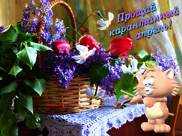 Смешная гиф открытка прощай карантинный апрель. Смешная гиф открытка прощай карантинный апрель.