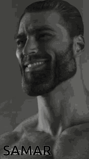 Gif картинка брутальный, суровый качок Samar.