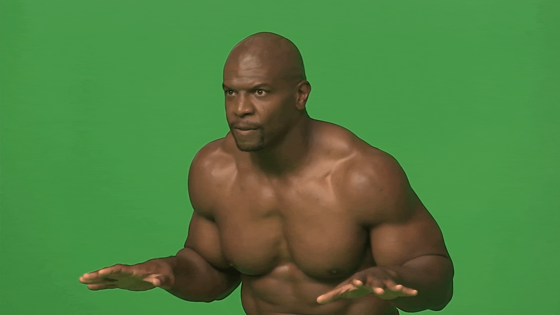 Смешная gif картинка с негром из рекламы Олд Спайс на хромакее.