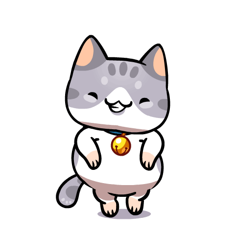 Прикольный гиф стикер с танцующим котиком на прозрачном фоне.