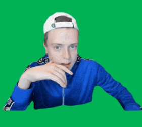 Анимация гиф Мелсстрой очень удивлён (на зелёном фоне, хромакея).