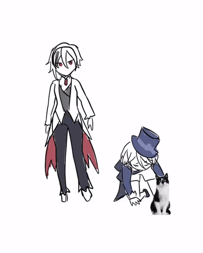 Gif рисованный бой (пинок) Arlecchino.