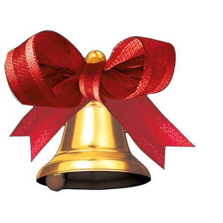 Гифка звенящий колокольчик на прозрачном фоне.