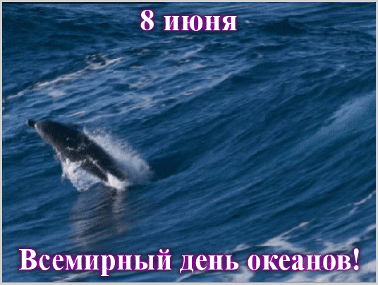 Живая gif картинка с дельфинами на 8 Июня - Всемирный день океанов. Живая gif картинка с дельфинами на 8 Июня - Всемирный день океанов.
