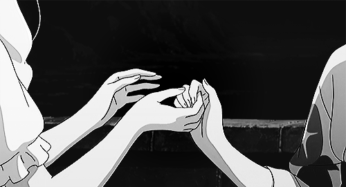 Черно белая гифка аниме Черно белая гифка аниме