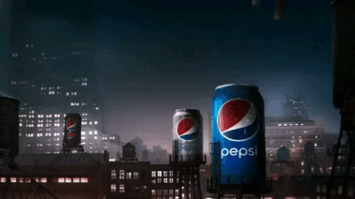 Креативная живая gif картинка из рекламы Пепси колы. Креативная живая gif картинка из рекламы Пепси колы.