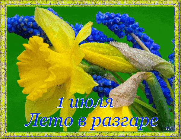 Цветочная анимация к разгару Лета - 1 Июля.