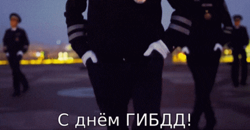 Новые танцевальные гифки с гаишниками к празднику ГИБДД.