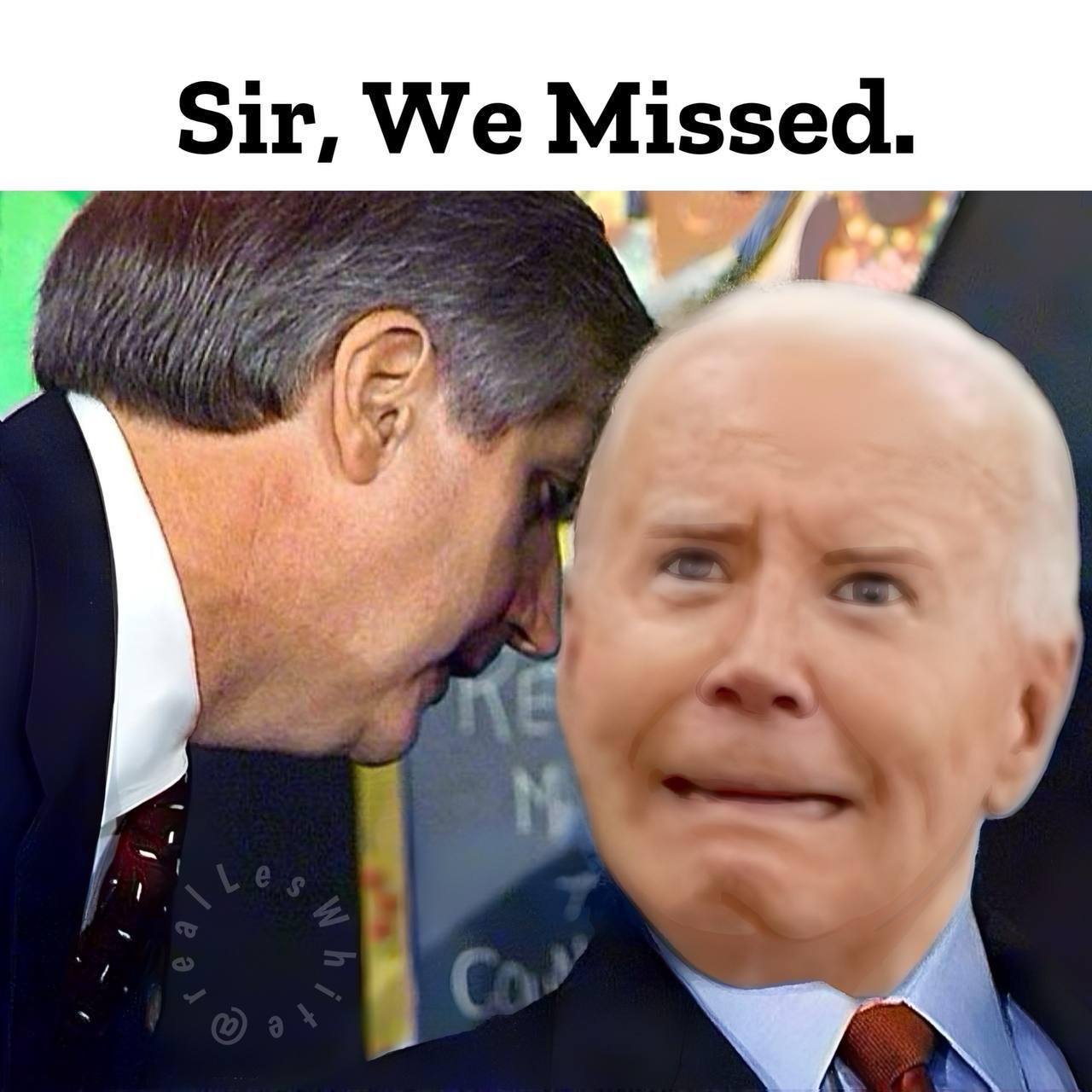 Мем как советник сообщает Байдену, что миссия провалена.