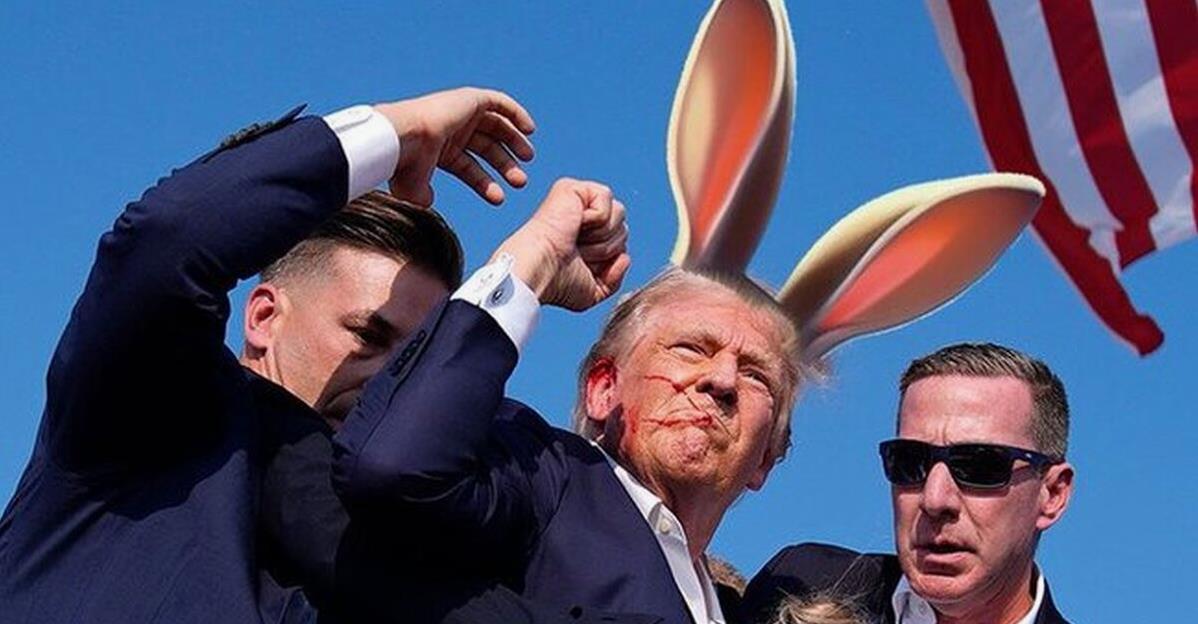 Многие делают демотиваторы с Дональдом пририсовывая ему заячьи уши.