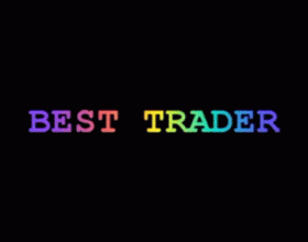 Анимированная надпись "Best Trader" на чёрном фоне. Анимированная надпись "Best Trader" на чёрном фоне.