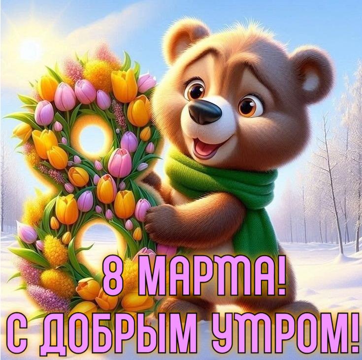 Самые картинки с добрым утром 8-го Марта от нейросети ИИ. Самые картинки с добрым утром 8-го Марта от нейросети ИИ.