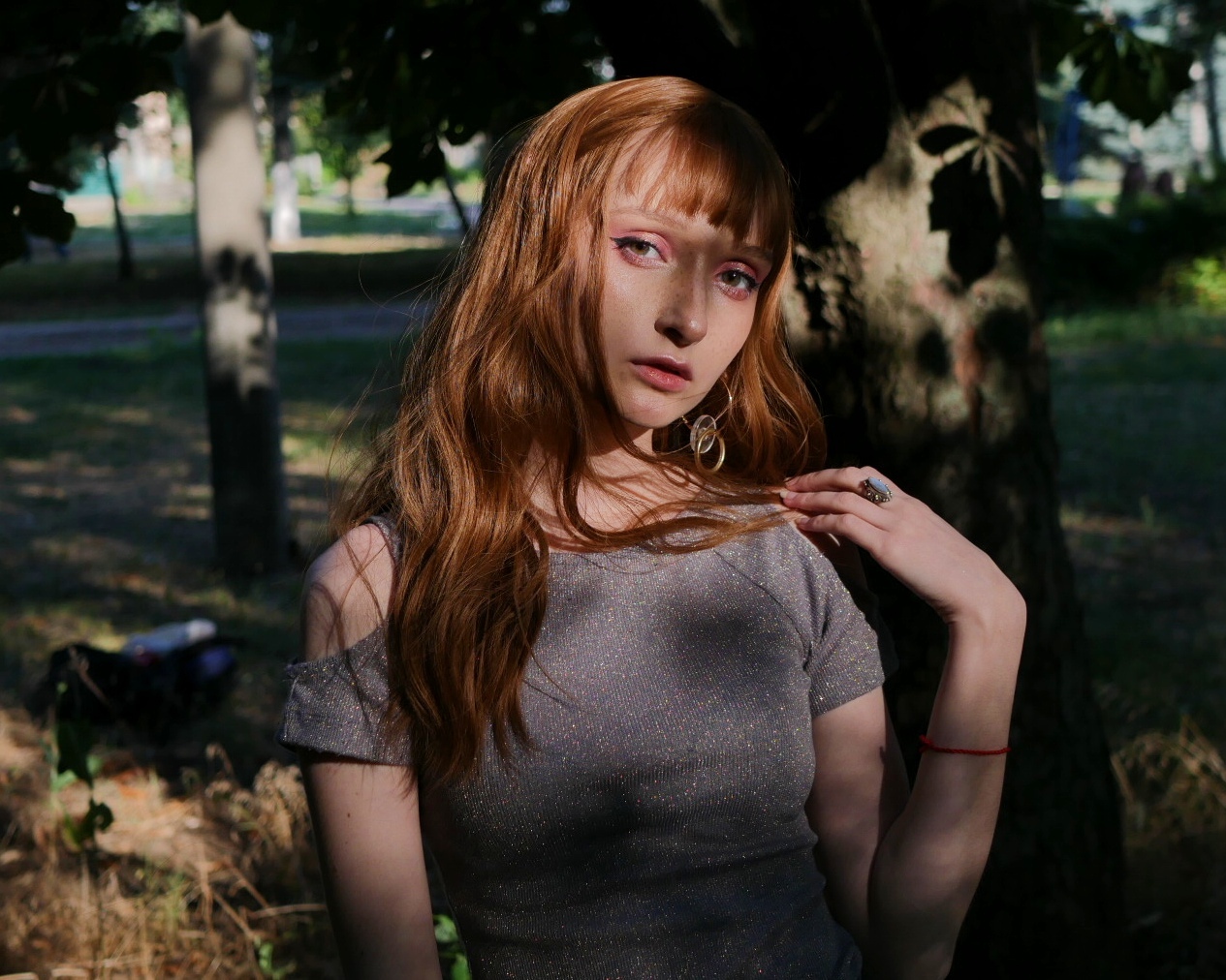 Обычный снимок Настя "Коноха" Моначеных из жизни с рыжими волосами.