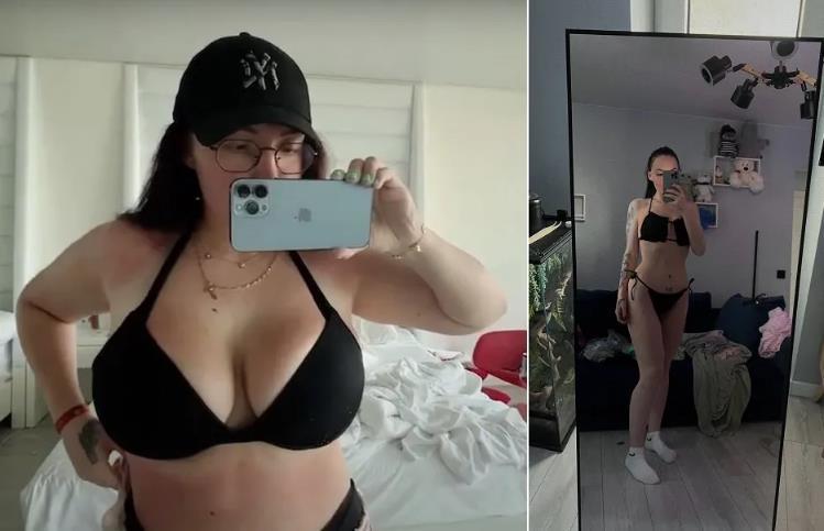 Sindi на фото до и после похудения на 50 кг.