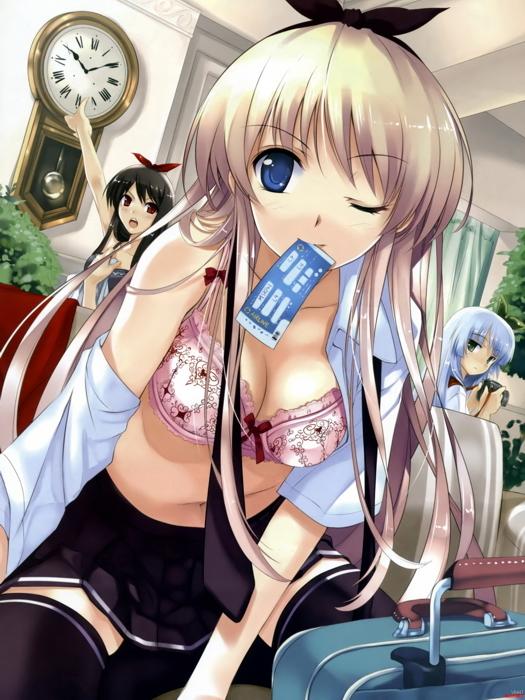 Эротическое аниме школа, Аниме девушки без трусиков.