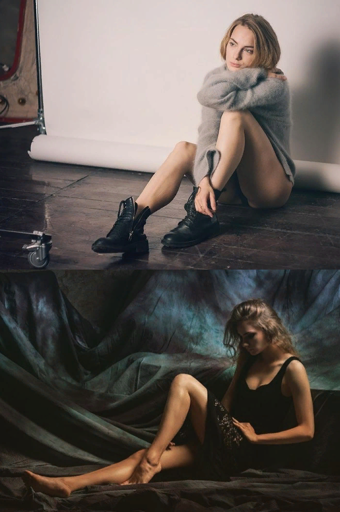 Задумчивые фотки от Лисовой в философских позах.