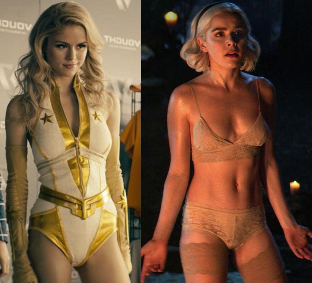 Пацаны сериал 2019 Эрин Мориарти  в образе Старлайт и в нижнем белье и чулках.