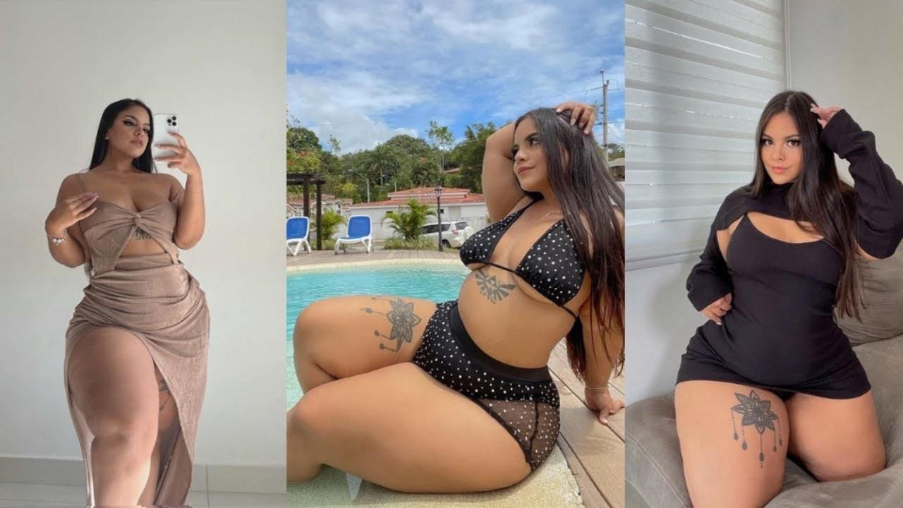 Подборка горячих снимков Грейс Бон в платье и купальнике.