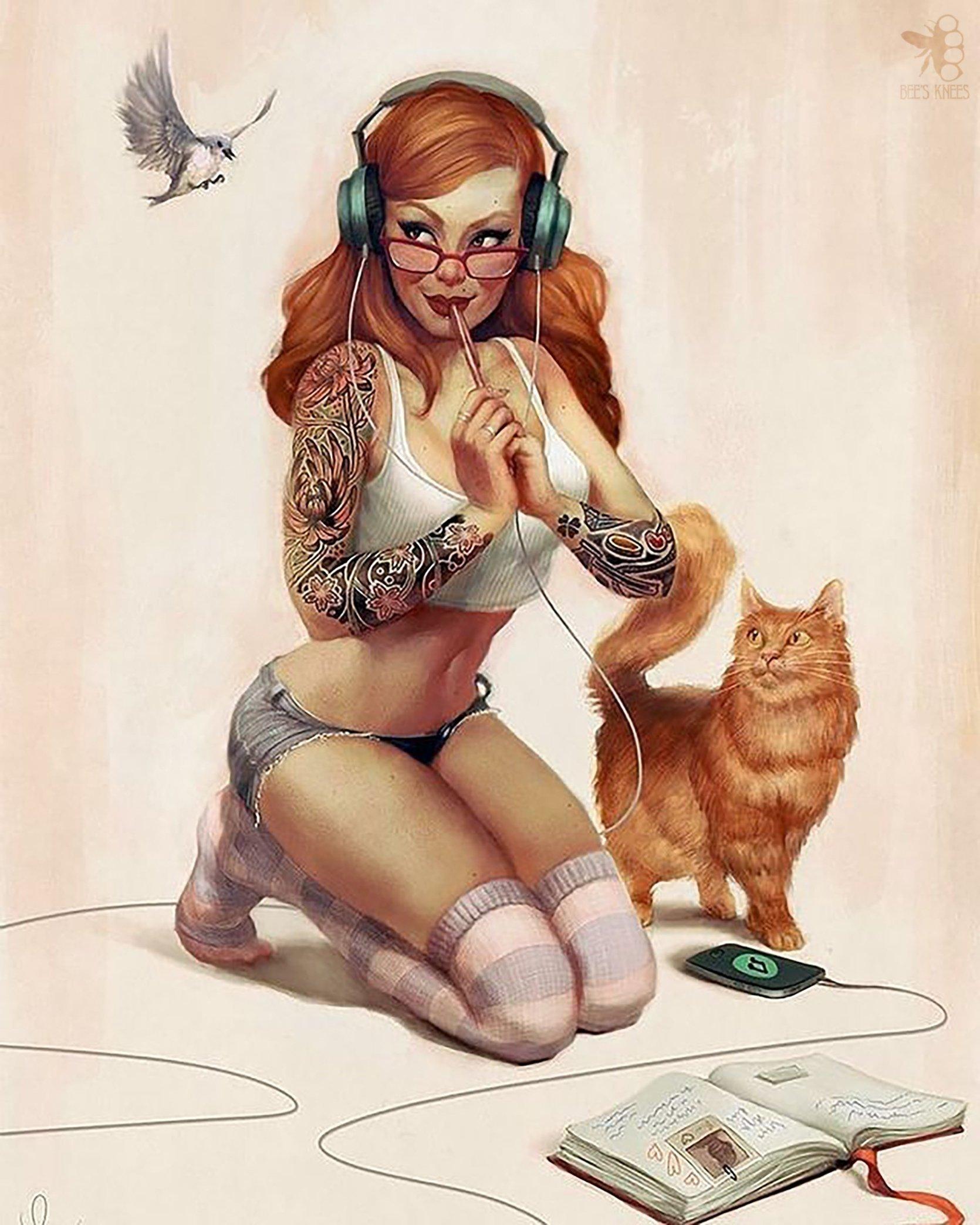 На картинке крутая девушка на пляже.