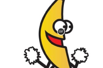 Гифка банан танцует