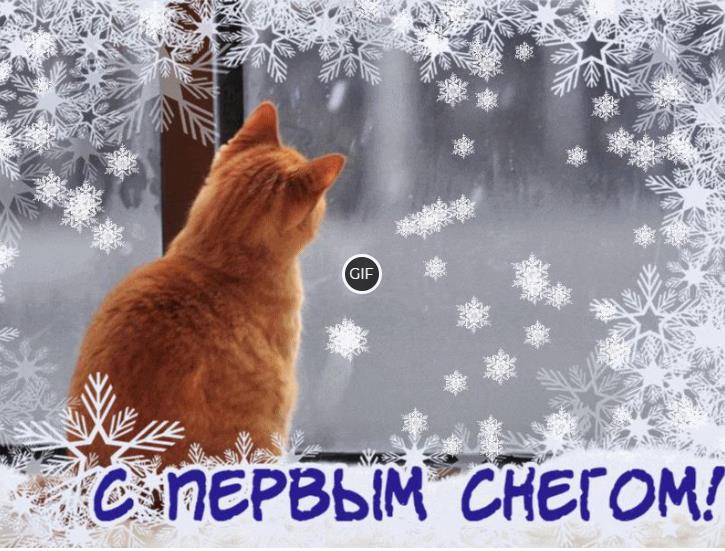 Гифки с первым снегом прикольные