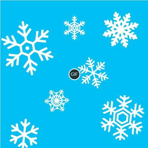Гифки со снежинками