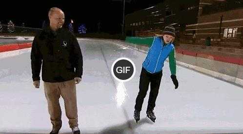 Гифки катание на коньках смешные