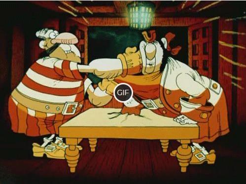 Гифки из мультфильма остров сокровищ