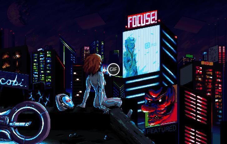Гифки киберпанк