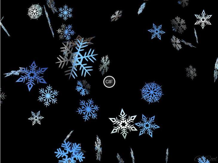 Гифки снежинки летят